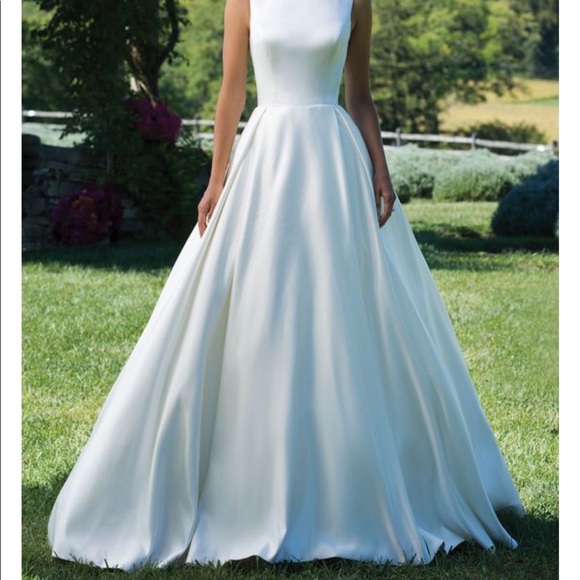 matte satin wedding dress
